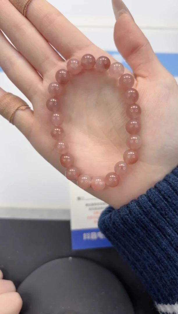 【闪购商品】石英质玉手镯未镶嵌桃花珠串