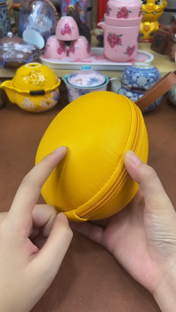 陶瓷茶具摆件旅行套组