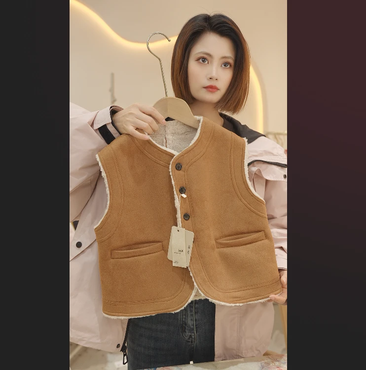 现货Q352女童冬季加绒加厚韩版洋气马甲