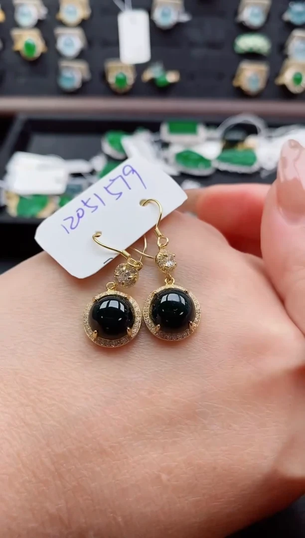 银S925镶嵌戒指翡翠1