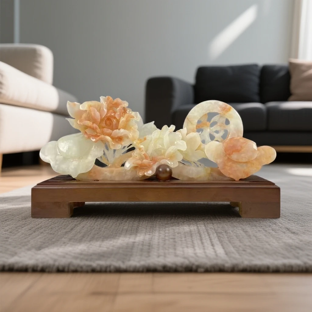 手工雕刻【长40，高20，宽10】家居摆件开业乔迁礼品