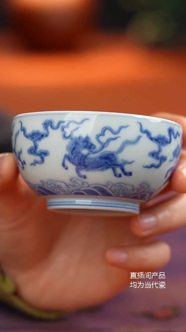 源明青忆海水天马缸杯