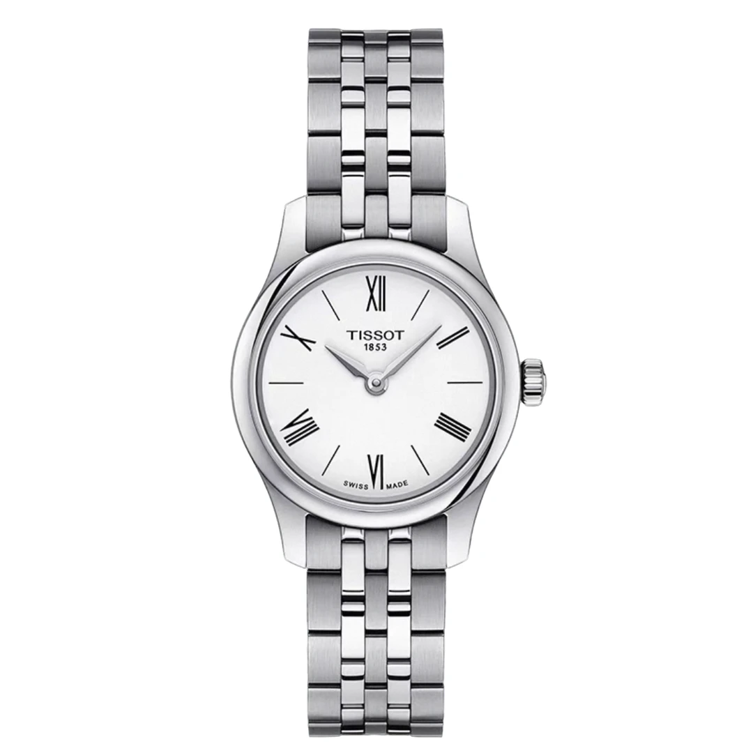 99新 Tissot/天梭 T-Classic系列25MM经典白盘石英女表/简约时尚