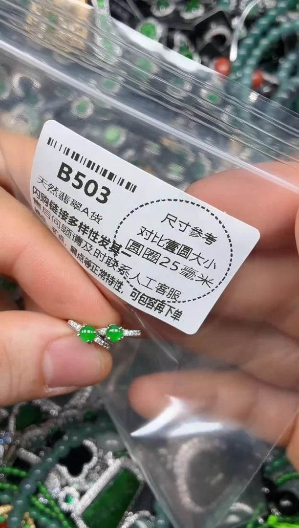颈饰未镶嵌翡翠B503耳扣