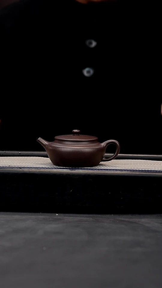 【闪购商品】紫砂茶壶老紫泥全手扁晨