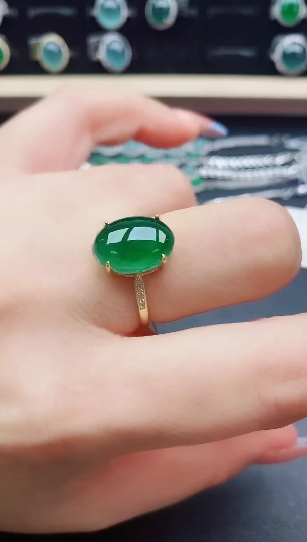 翡翠戒指银S925镶嵌321321
