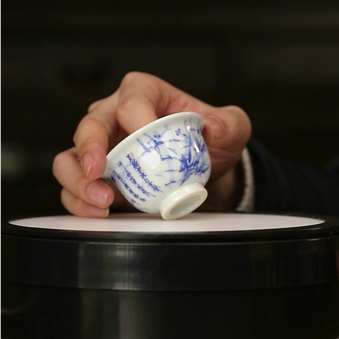 12.28a/m760c/知微/诗文竹子小压手杯