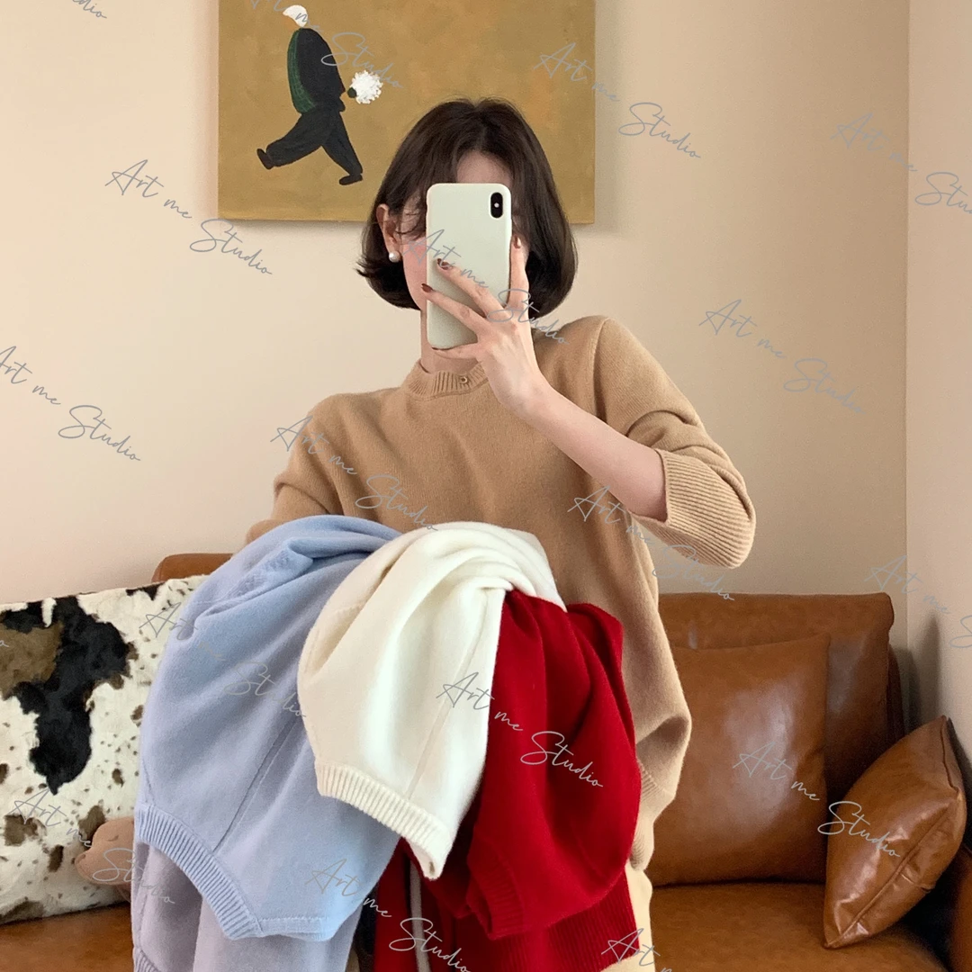 【ART ME】100澳羊毛慵懒六色针织上衣w24566