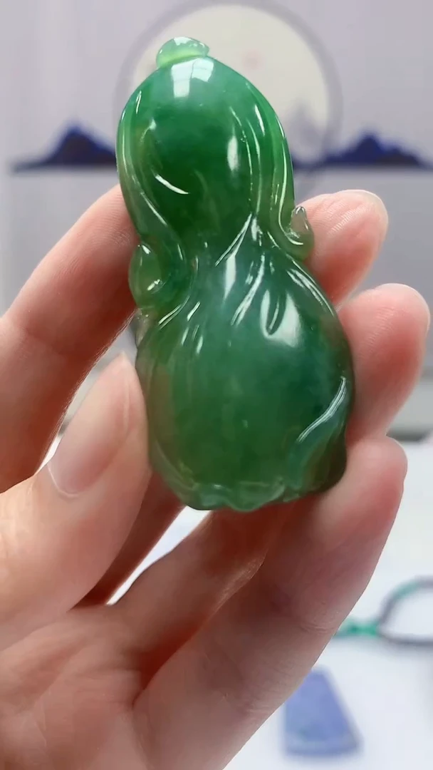 【闪购商品】定制翡翠未镶嵌4852zm-毛货赠珠链白菜146