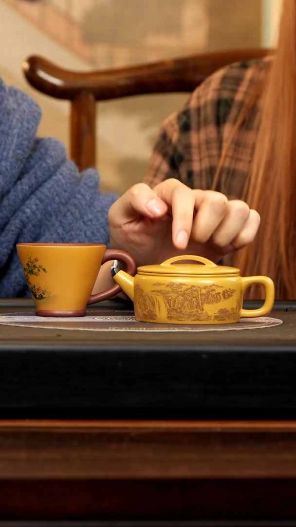 【闪购商品】紫砂茶壶SJK 黄金朱 汉瓦