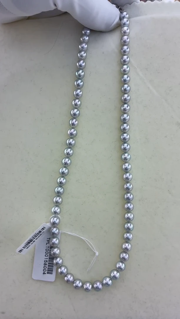 颈饰未镶嵌海水珍珠真多麻极光蓝玫瑰6.5-7满珠链