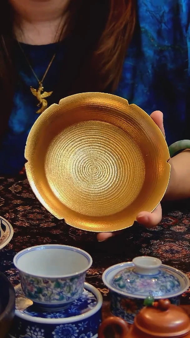 茶具金壶承16.5厘米。。。。。。