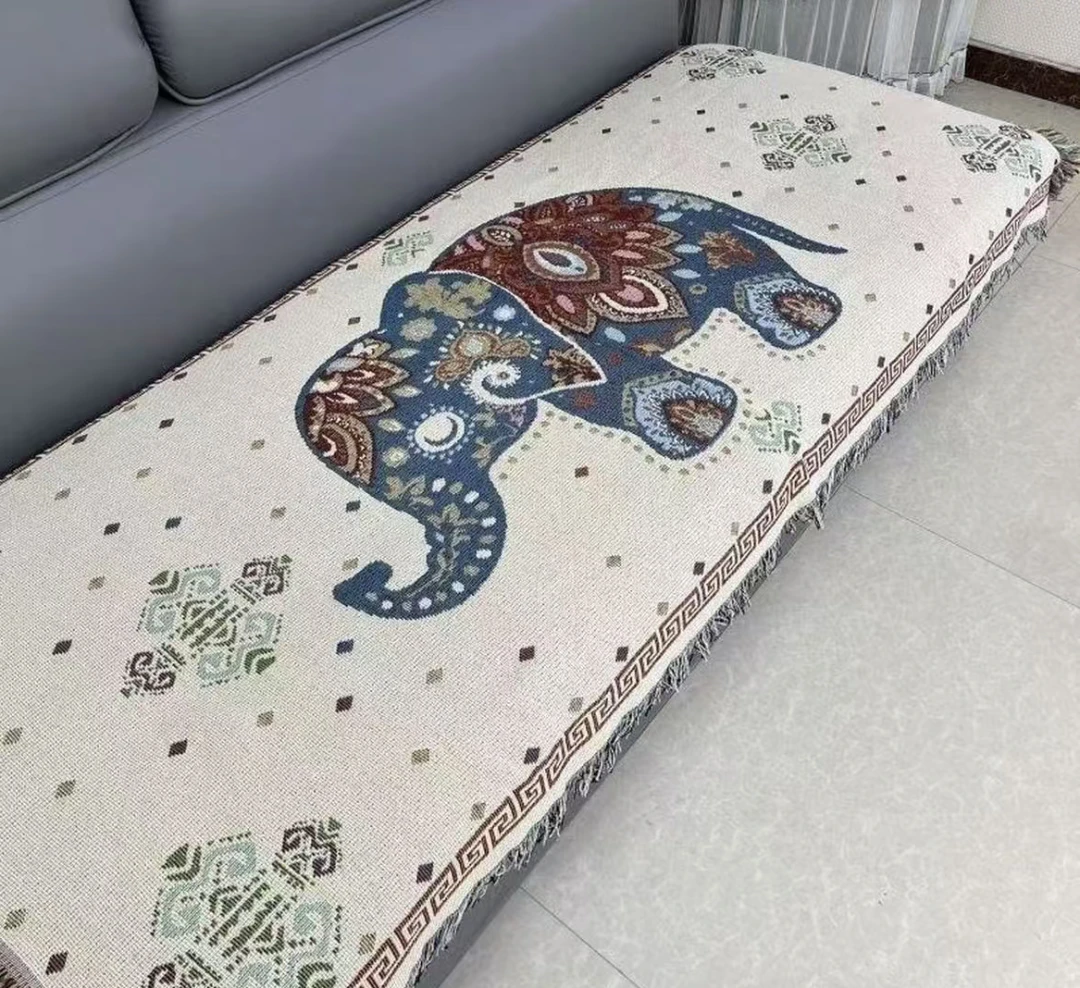 【贵妃-吉象如意】130*180防滑加厚加密多功能沙发巾沙发垫沙发盖布