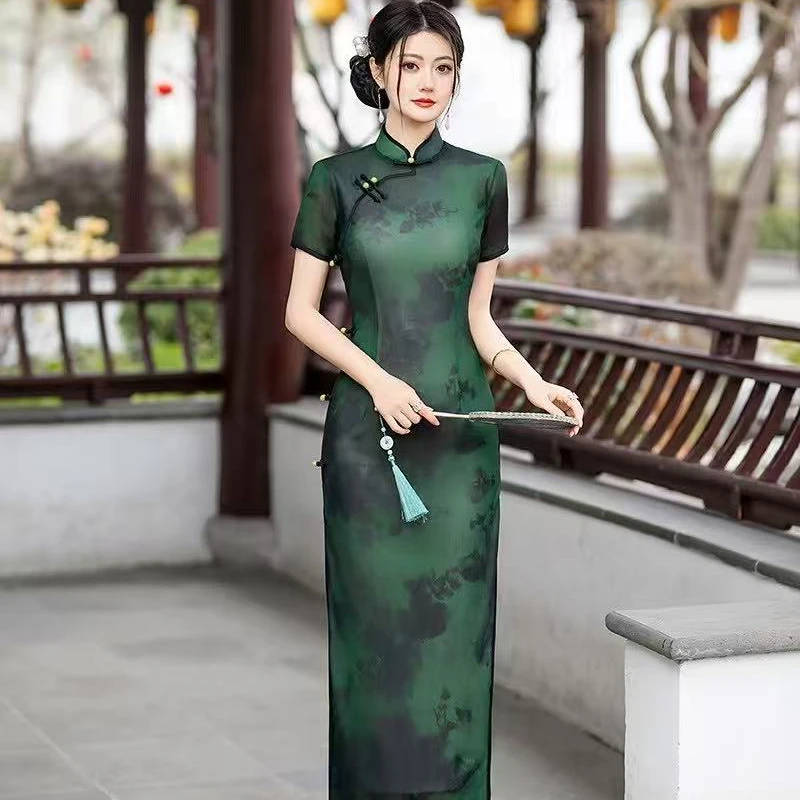 杭城故事《翠袖》修身显瘦旗袍