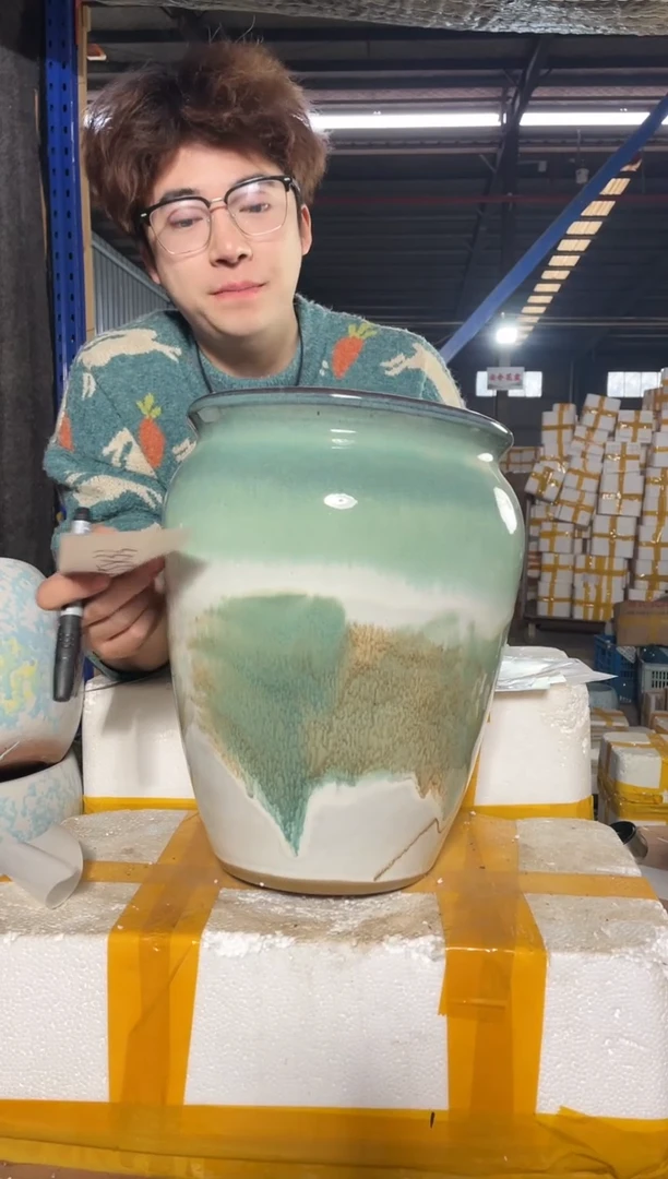 紫砂花盆宜兴紫砂粗陶花盆25*33