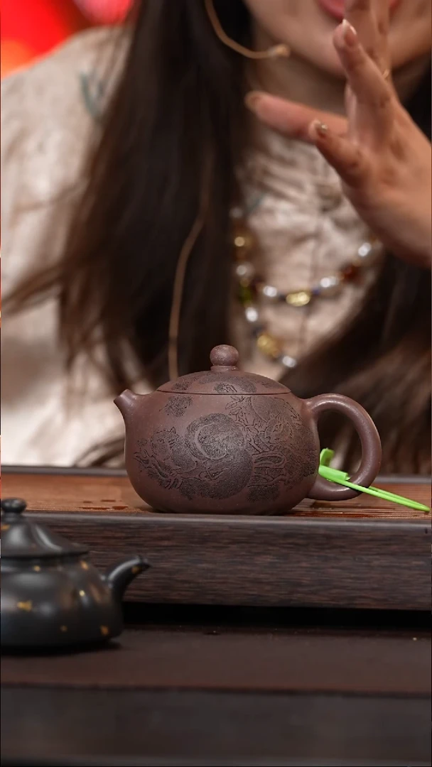 茶壶紫砂西施（刻绘）200CC