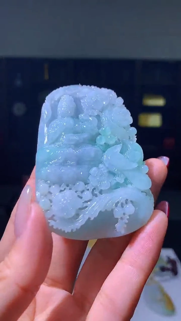 【闪购商品】定制翡翠未镶嵌1057hm-毛货挂件30