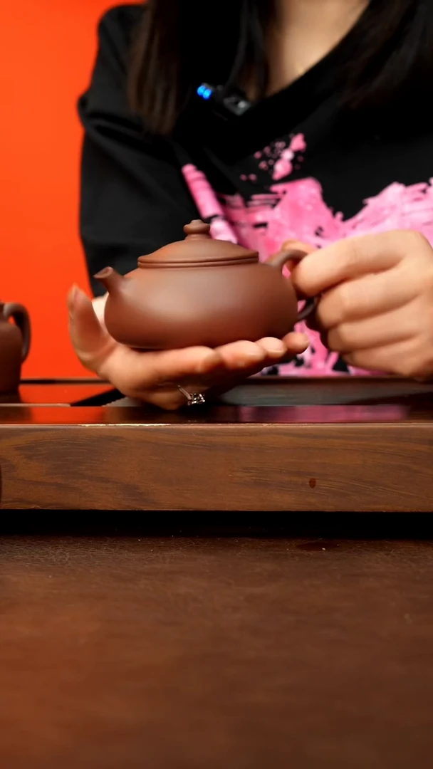 茶壶紫砂紫泥全手寒江160cc左右