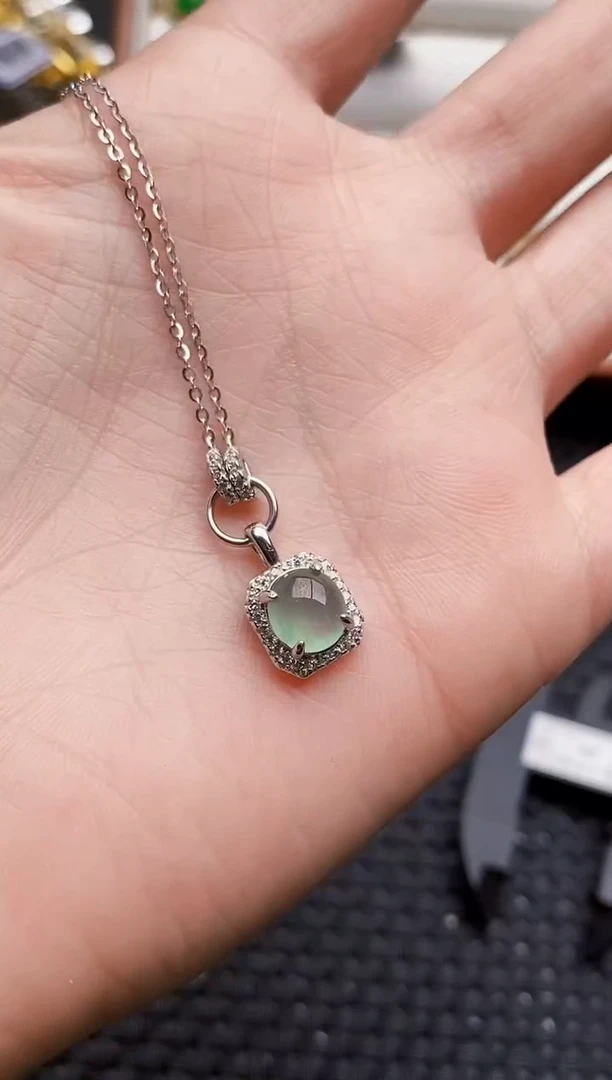 银S925镶嵌戒指翡翠4514