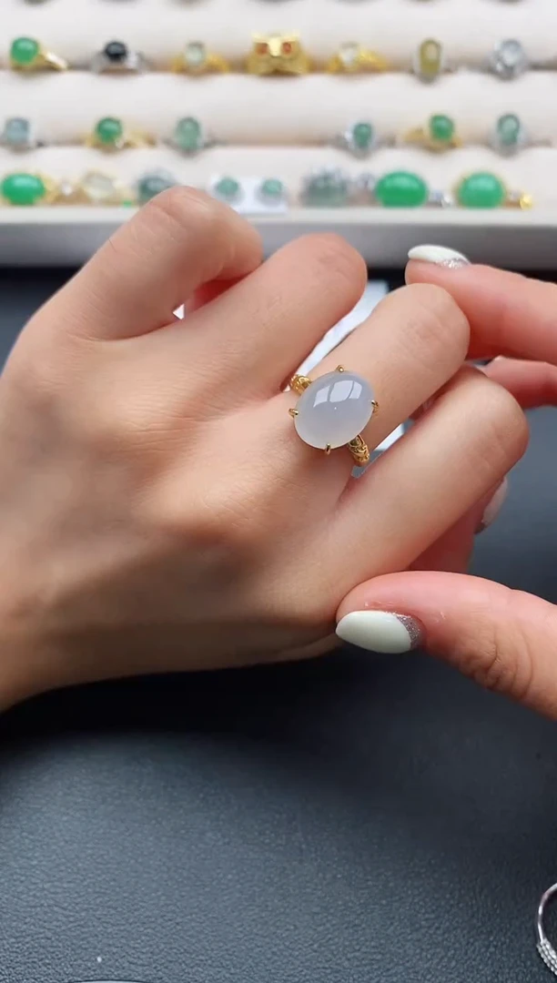 银S925镶嵌戒指翡翠11111111+5