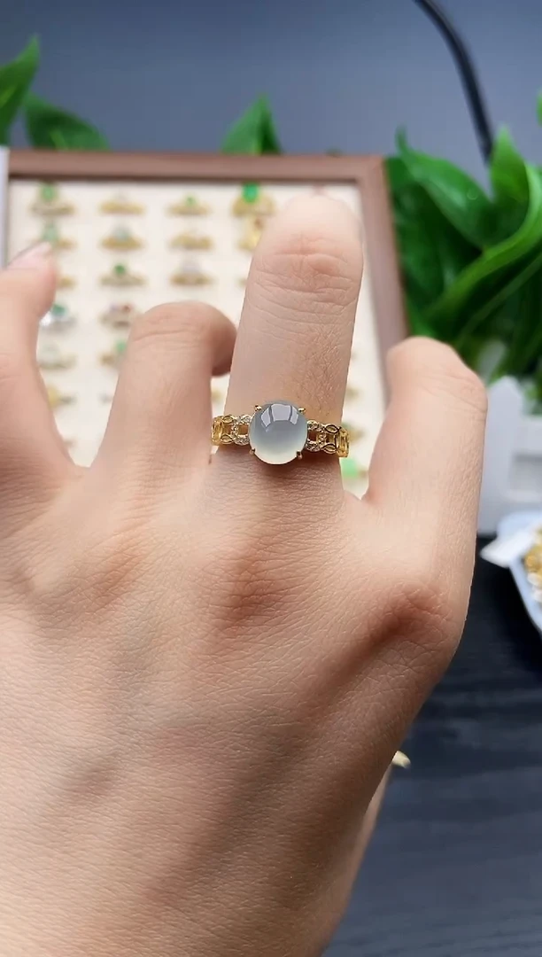 银S925镶嵌戒指翡翠12