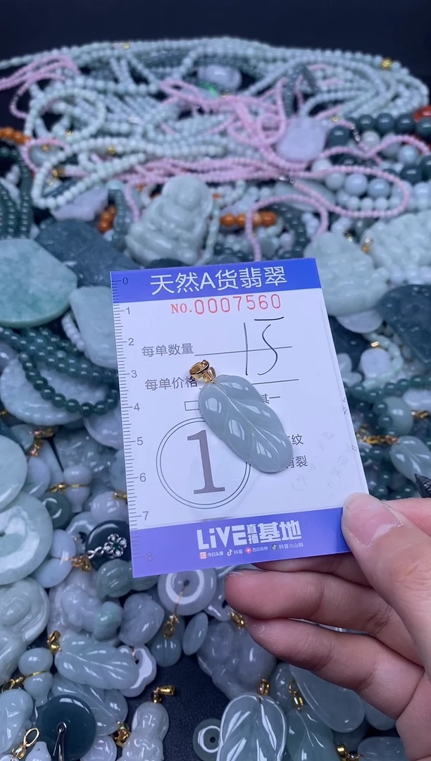 颈饰未镶嵌翡翠天然A货翡翠007560