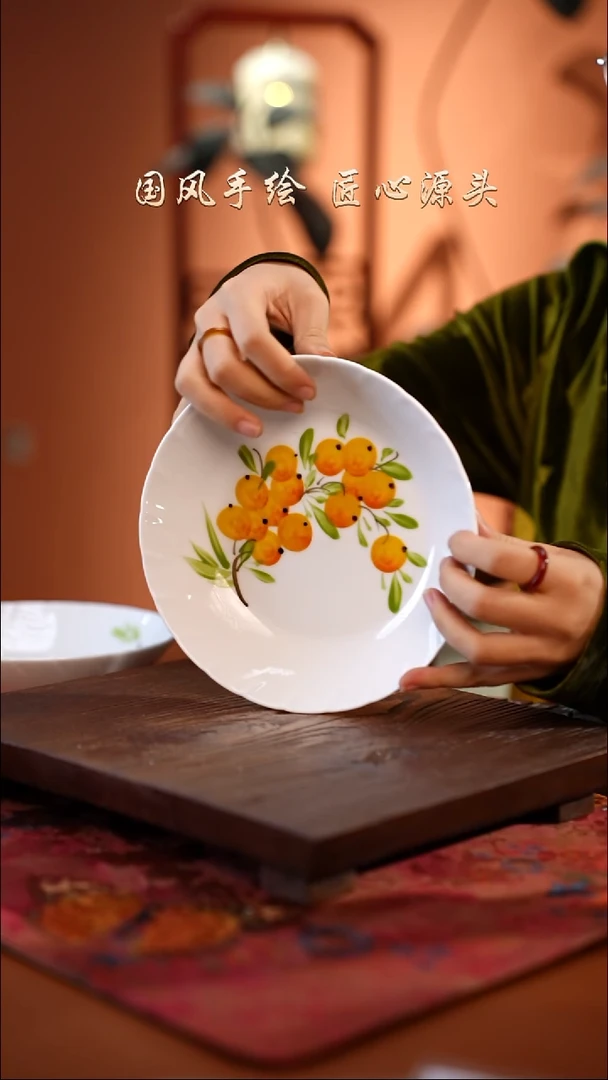 陶瓷景德镇高温釉中彩餐具（无毒无铅无镉）