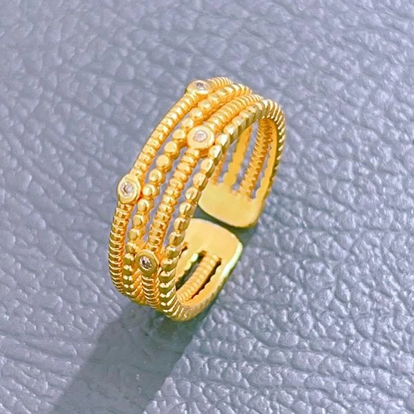 合金戒指 【晓蕾专享】合金多层点钻戒指  HEJJ275