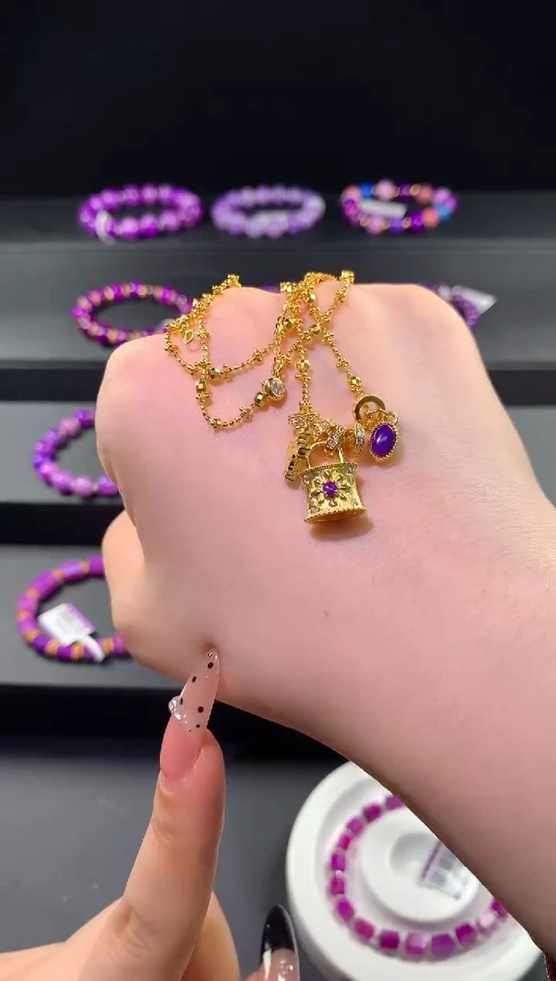 苏纪石（舒俱来）银S925镶嵌.项链