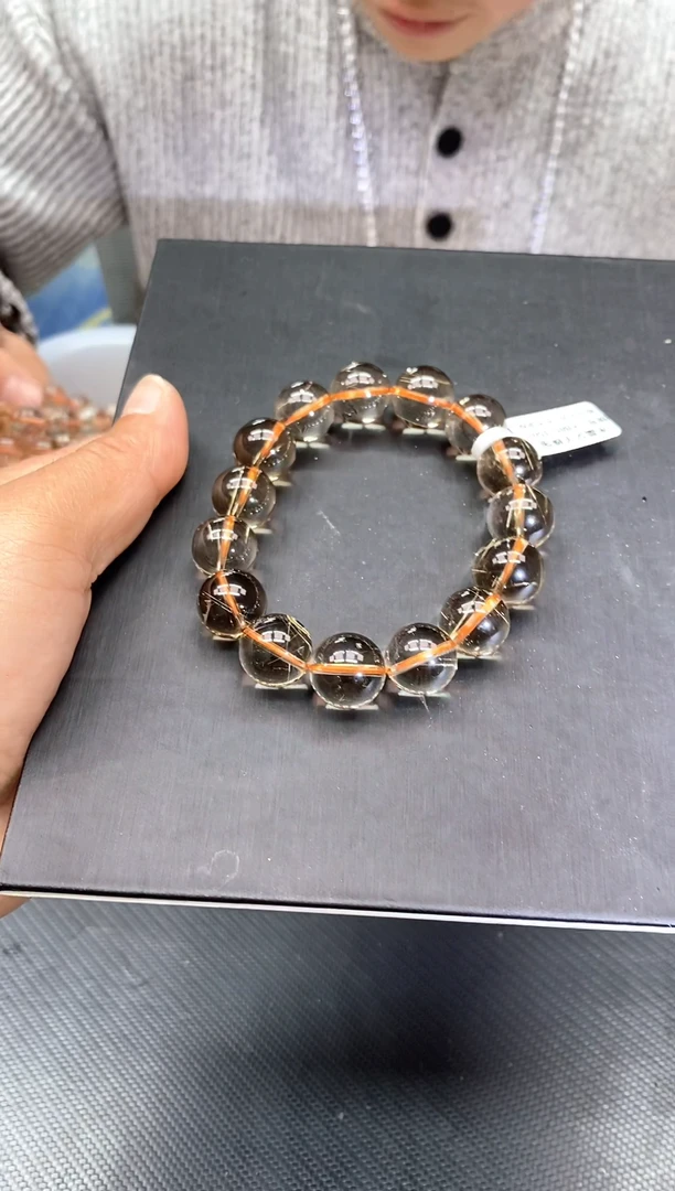 未镶嵌手串水晶BB1金发晶15mm