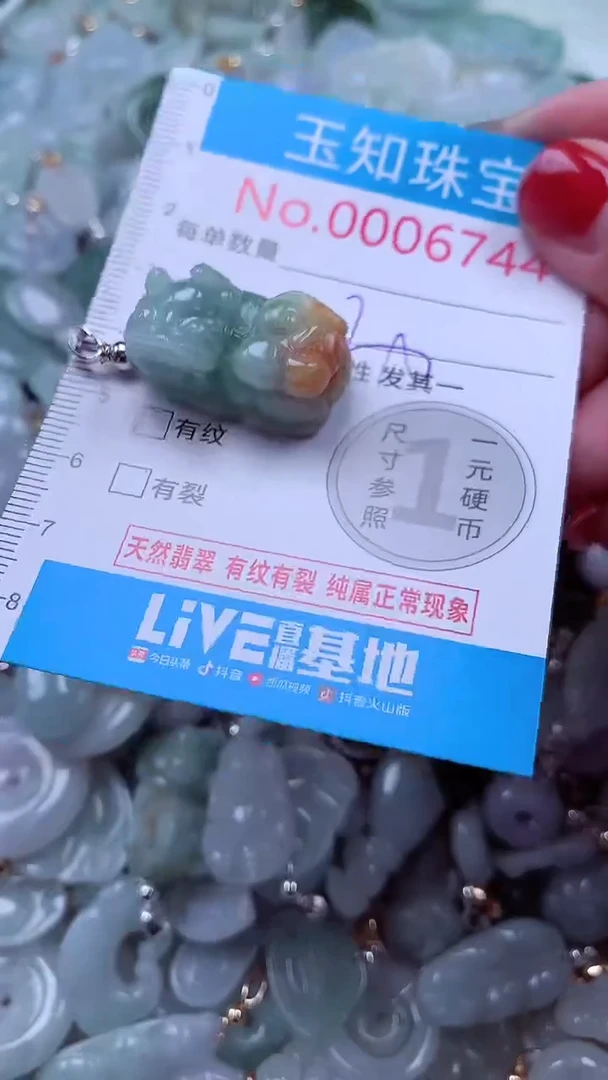 吊坠(不含链)未镶嵌翡翠6744