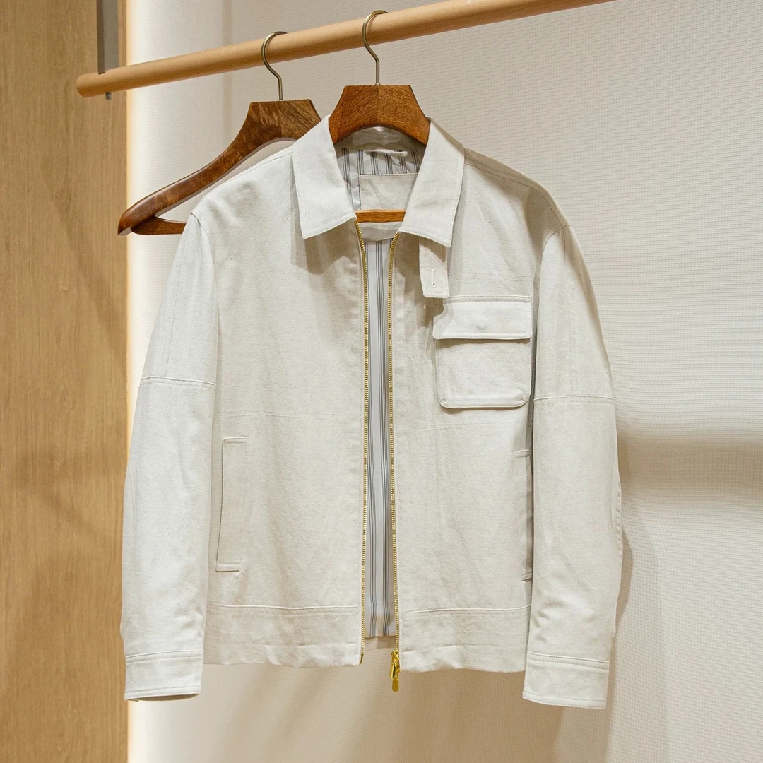 TOM FFIOR【B*C26000】时尚百搭！亚麻质感秋季新款男士夹克8825