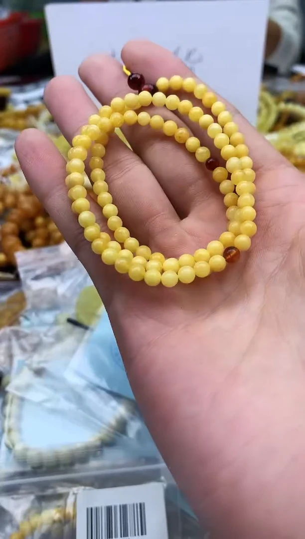 裸石蜜蜡未镶嵌链子卡4