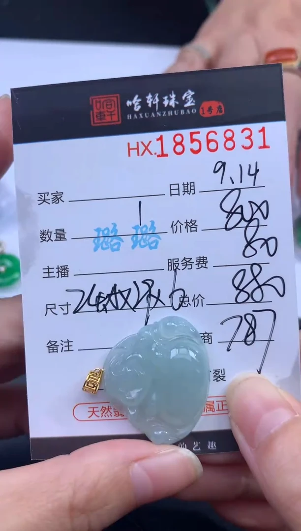 未镶嵌挂件翡翠黑**埖哈轩 挂件1