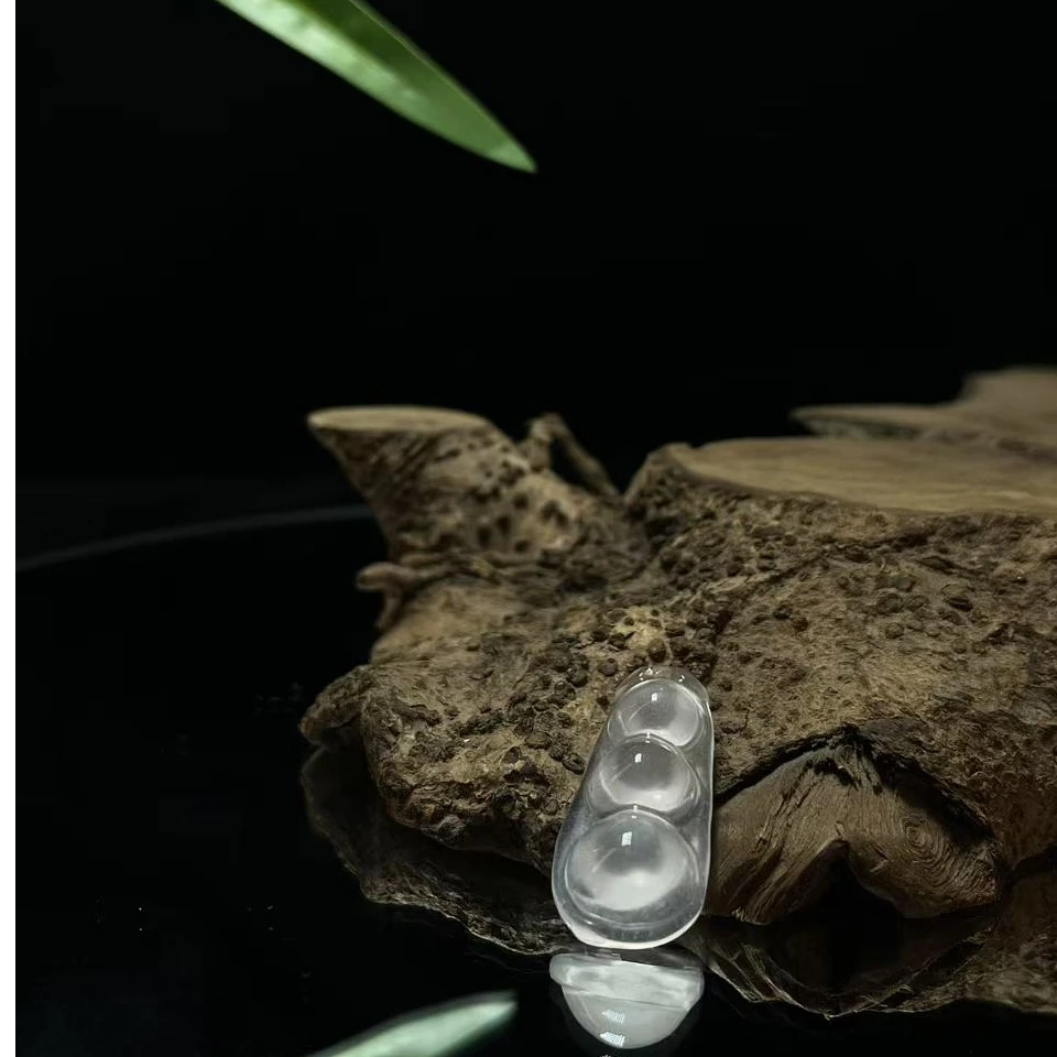 铜合金石英质玉吊坠 白冰非洲翠福豆吊坠