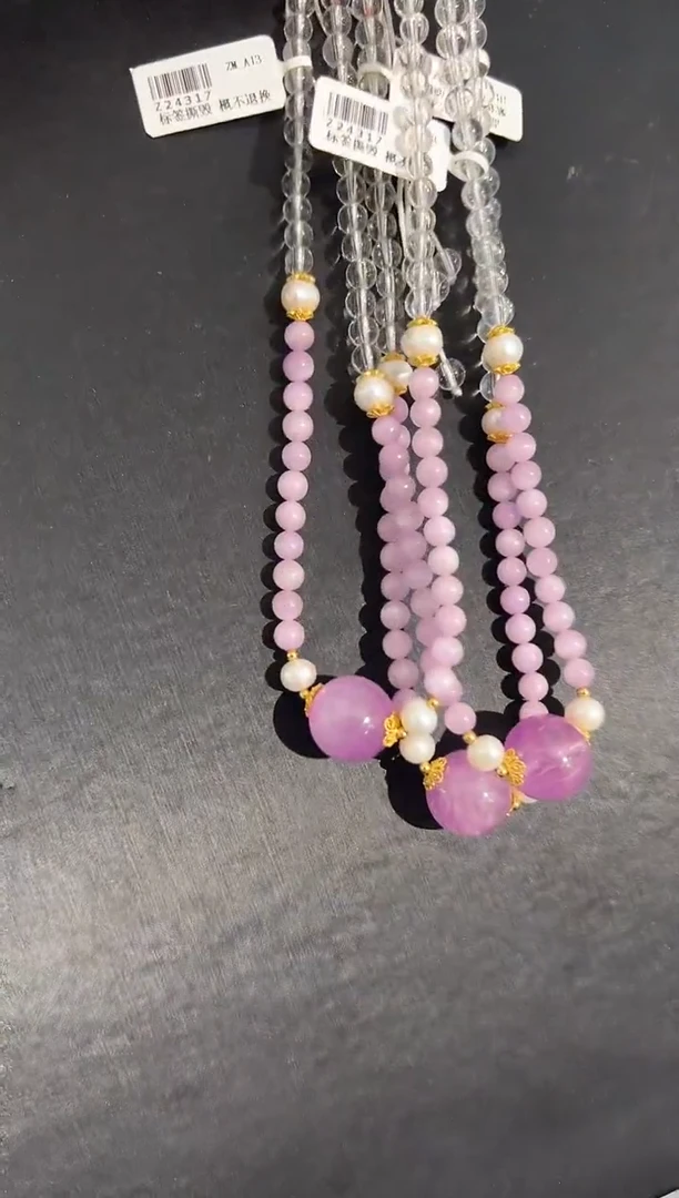 未镶嵌辉石项链多样性发一 紫锂辉凝香项链 Z24317