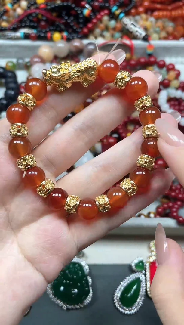 合金手串玛瑙/玉髓多样性发货拍一发一