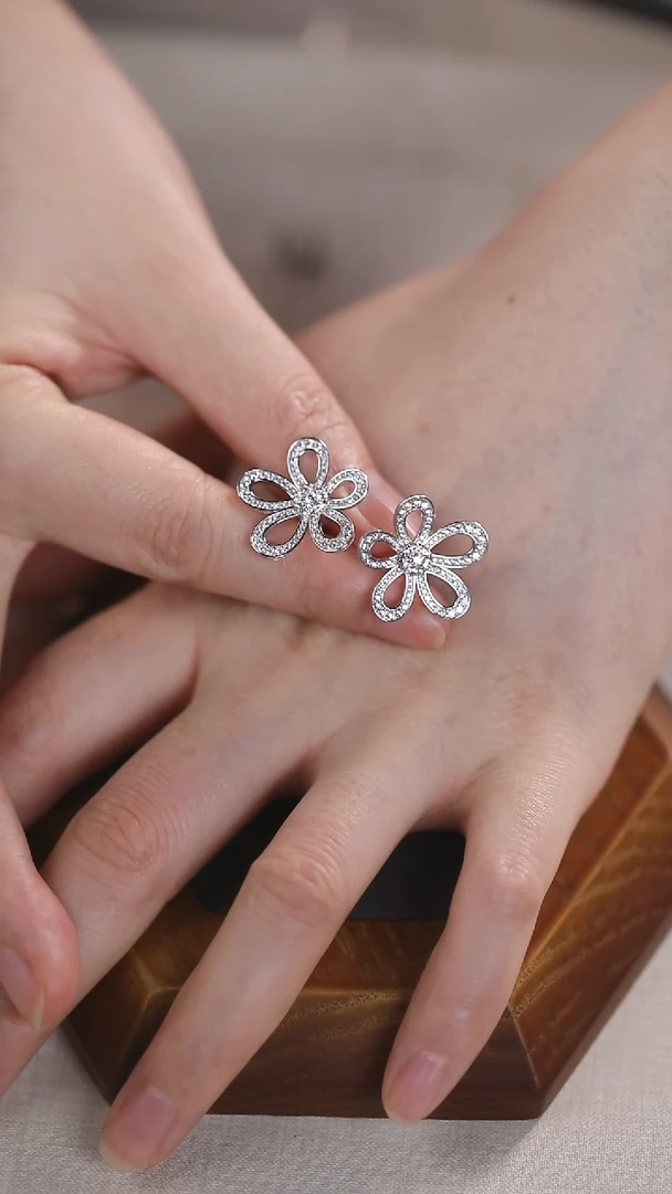 925银合成立方氧化锆耳环