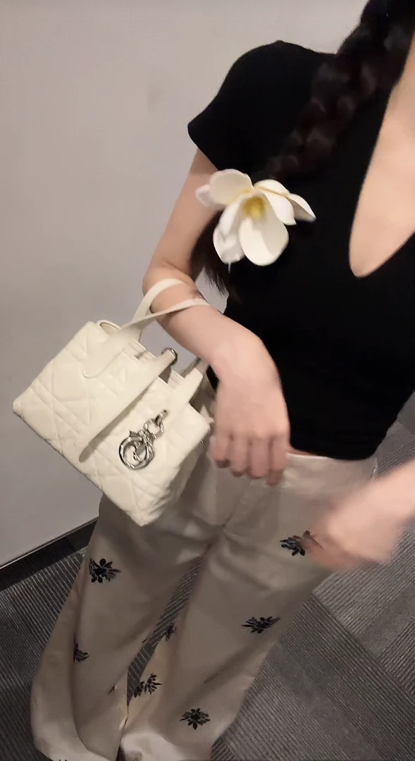 【OS&oneshow】2025夏季新款静奢风香槟慵懒印花裤薄款直筒阔腿裤子