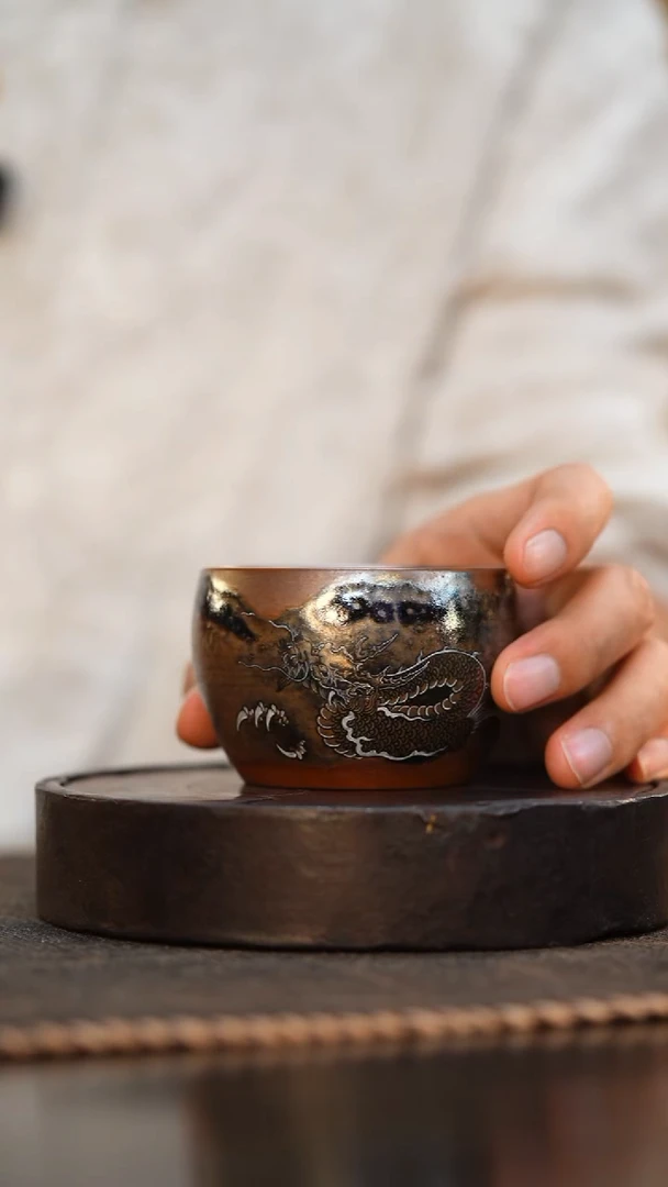 109柴房陶瓷柴烧主人杯