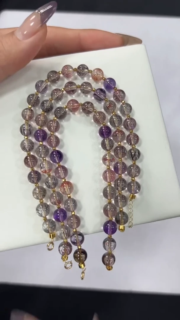 【闪购商品】水晶手链18K金镶嵌XC980约6mm多样性发一件