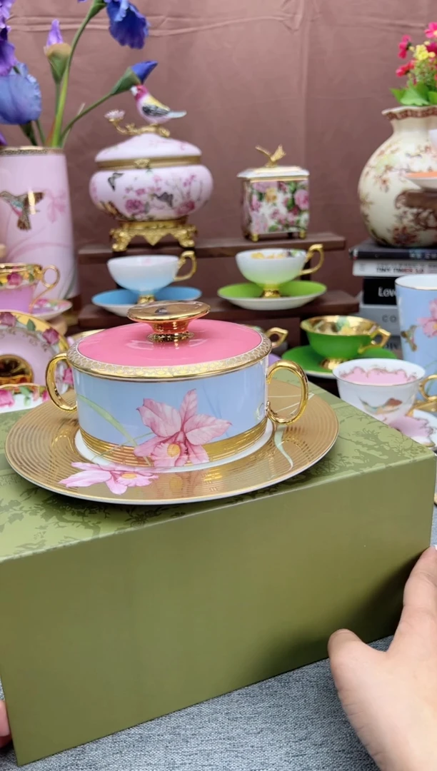 【闪购商品】自然写生双耳炖盅+金盘。。。