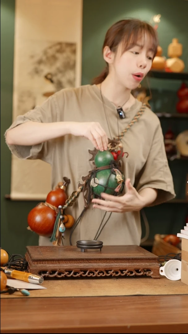 120号精品天然大漆酒葫芦一物一拍~