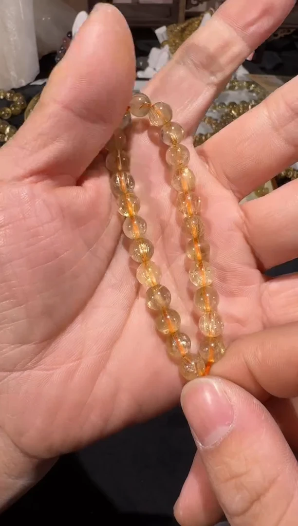 未镶嵌手串发晶SJ-791金发晶