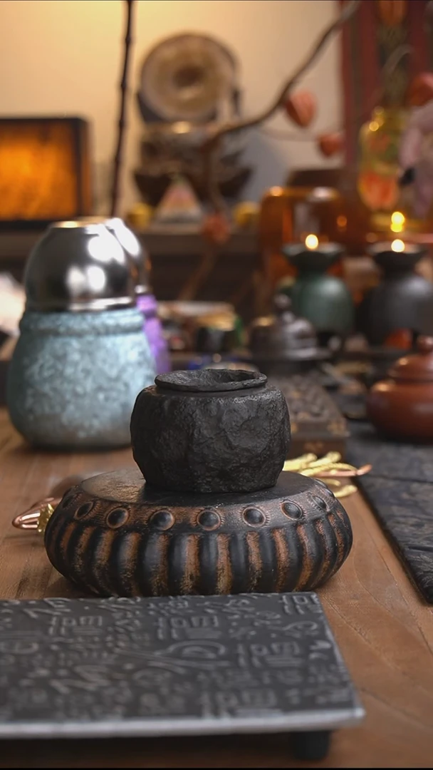 老铁铸小石头香插盖置