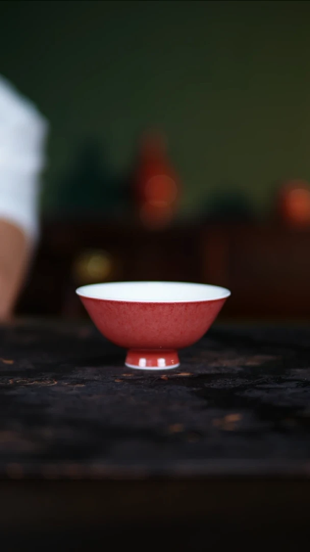 杯子景德镇纯手工陶瓷豇豆红