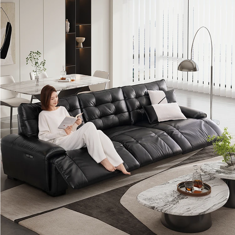 芝华仕头等舱轻奢真皮沙发意式零靠墙电动多功能劳伦斯沙发30639