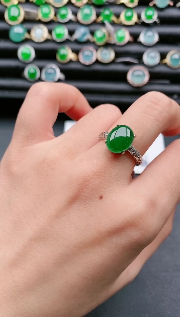 【闪购商品】翡翠戒指银S925镶嵌1111111111