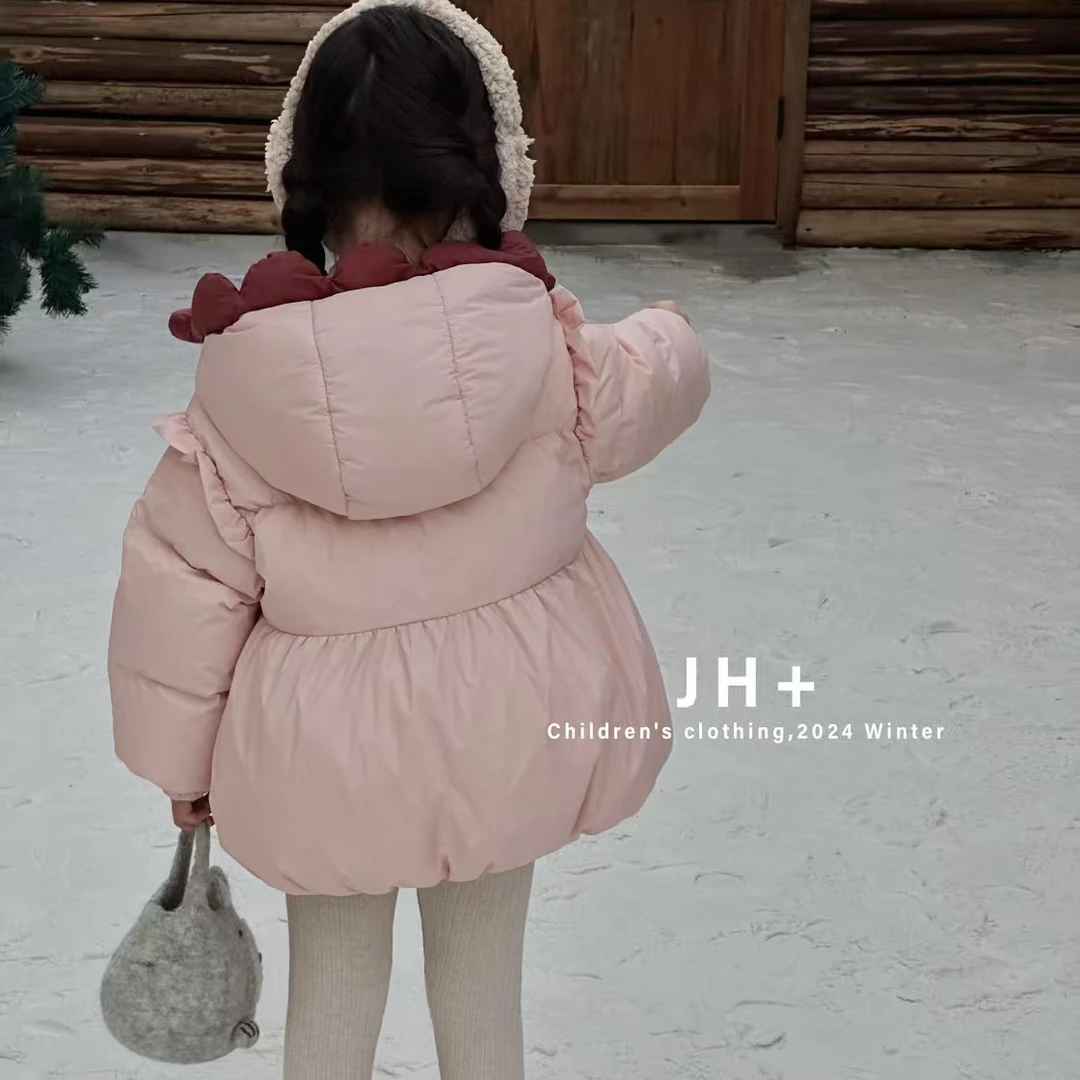 五角星-女宝时尚太阳花羽绒服