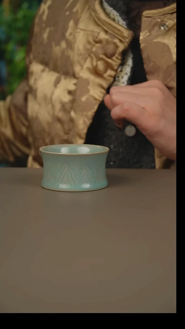 杯仿古天青万里江山杯微暇